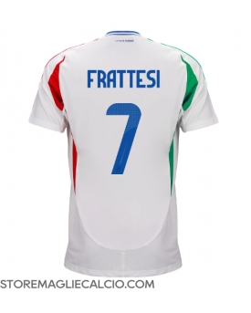 Italia Davide Frattesi #7 Maglia Gara Trasferta Repliche Europei 2024